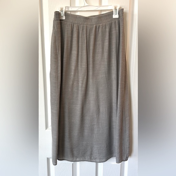 APT.9 Gray Midi Button Down Skirt - Picture 2 of 4